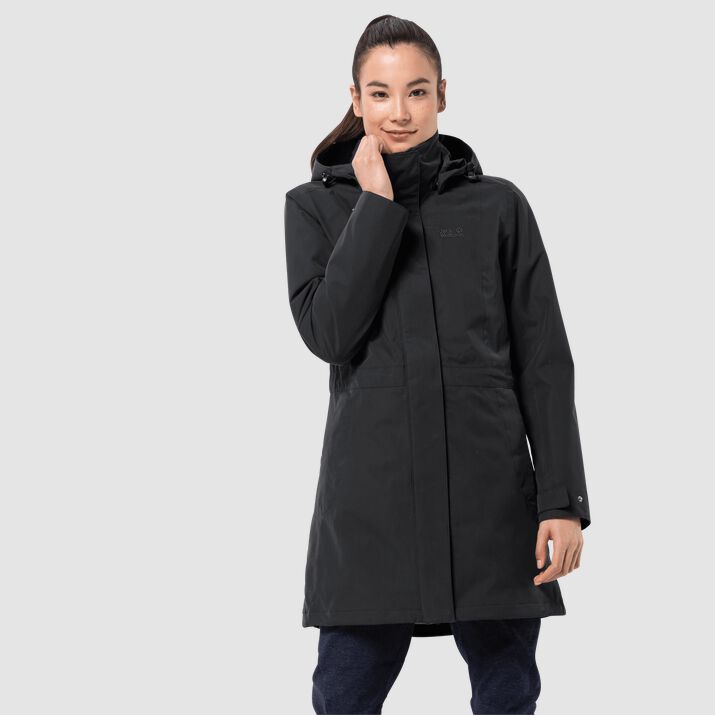 Abrigo 3-in-1 Jack Wolfskin Ottawa Mujer Negros Mexico-5346197